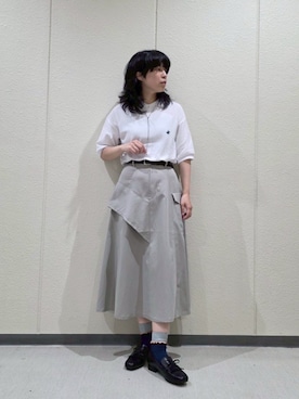 「アイテム（ポロシャツ）」を使った、NICOLE CLUB staffさん（レディース・158cm）の秋コーディネート