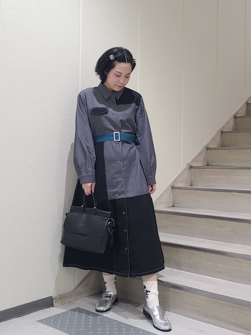 セール】アシンメトリーバイカラーワンピース（ワンピース