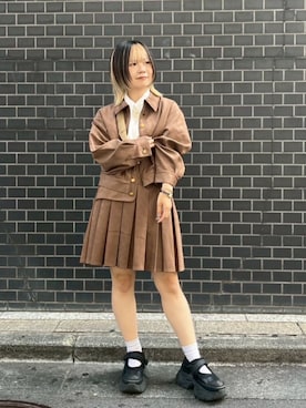 「トレンド秋素材コーデ」｜NICOLE CLUB staffさん（レディース・156cm）の秋コーディネート