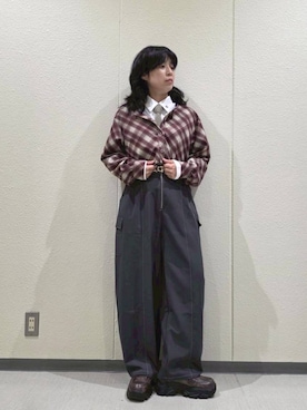 「アイテム（ワンピース）」を使った、NICOLE CLUB staffさん（レディース・158cm）の秋コーディネート
