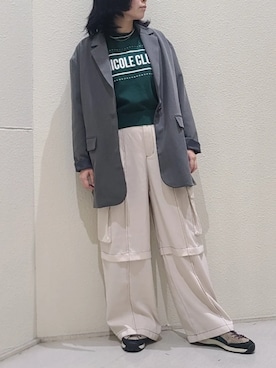 「ロゴニット」｜NICOLE CLUB staffさん（レディース・158cm）の秋コーディネート