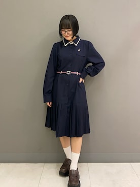 「アイテム（ワンピース/ドレス）」を使った、NICOLE CLUB staffさん（レディース・150cm）の冬コーディネート