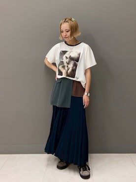 「ネコ」｜NICOLE CLUB staffさん（レディース・150cm）の夏コーディネート