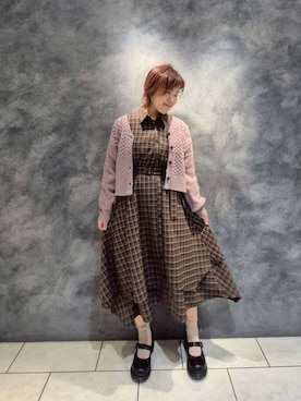 NICOLE CLUB staffさん(レディース・156cm)の冬コーディネート