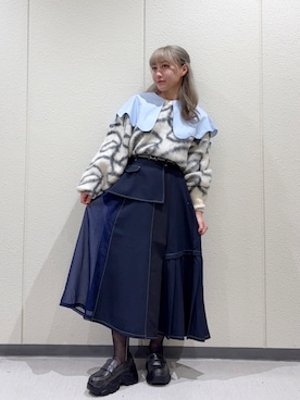 「ブラウスコーデ」｜NICOLE CLUB staffさん（レディース・150cm）の秋コーディネート