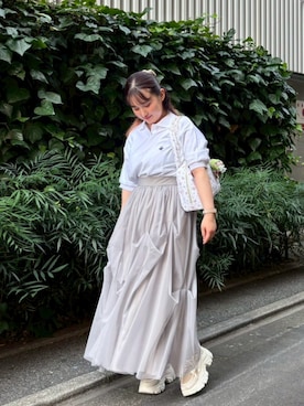 「アイテム（ポロシャツ）」を使った、NICOLE CLUB staffさん（レディース・146cm）の夏コーディネート
