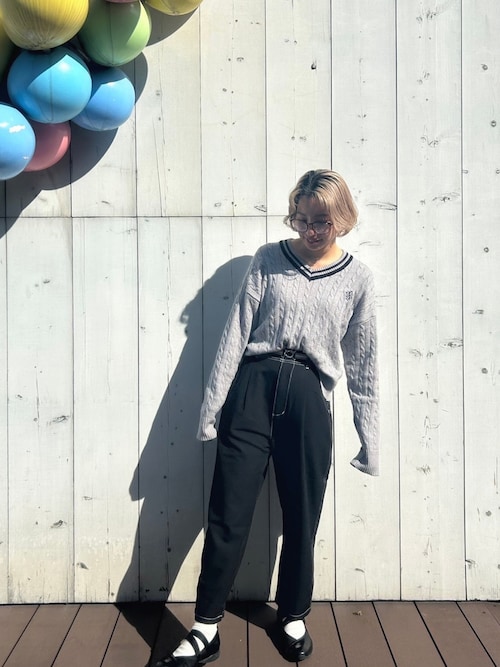 配色ステッチイージーサルエルパンツ（その他パンツ）｜NICOLE CLUB