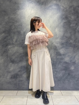 「179/WG（イチナナキュウダブルジー）のアイテム」を使った、NICOLE CLUB staffさん（レディース・153cm）の春コーディネート