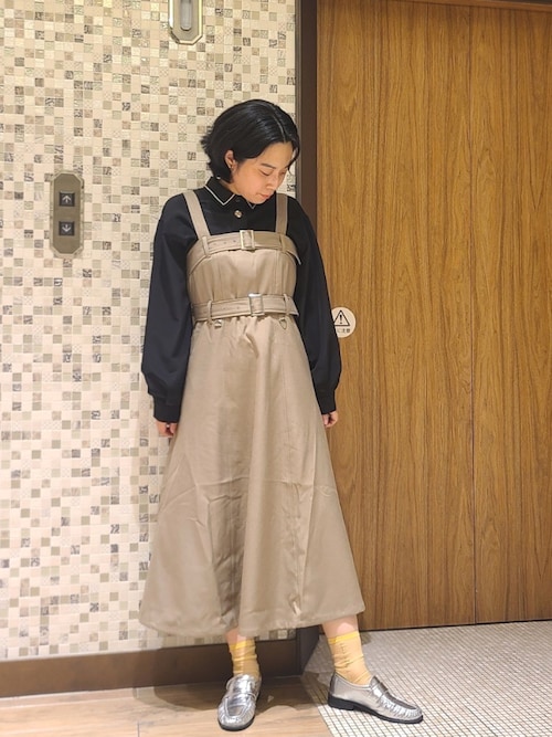 セール】ダブルベルテッドジャンパースカート（ジャンパースカート