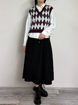 NICOLE CLUB staffさん（レディース・172cm）の冬コーディネート