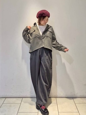 「チェック柄」｜NICOLE CLUB staffさん（レディース・158cm）の冬コーディネート