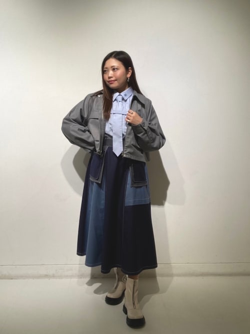 NICOLE CLUB'' 80s ジップアップブルゾン短丈