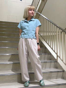「179/WG（イチナナキュウダブルジー）のアイテム」を使った、NICOLE CLUB staffさん（レディース・150cm）の夏コーディネート