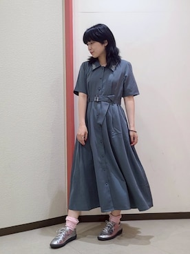 「夏ワンピース」｜NICOLE CLUB staffさん（レディース・157cm）の夏コーディネート