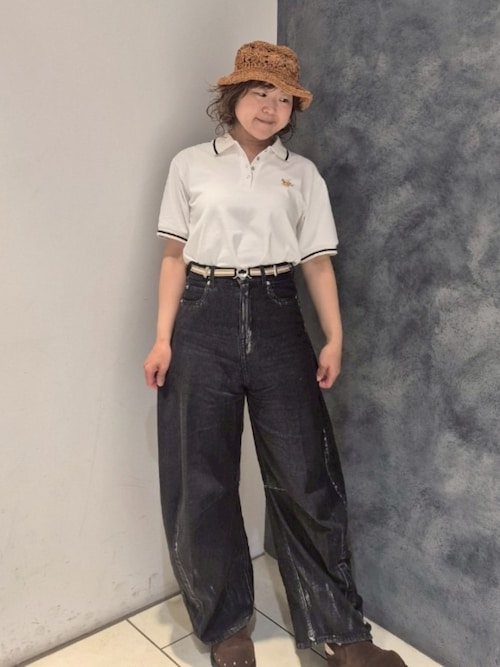 plage バルーンテーパードパンツ カーブ デニム 黒 ジーンズ デニム デニムパンツ バルーンカーブデニムパンツ