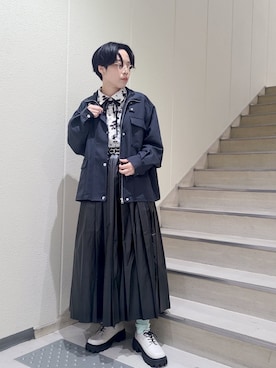「179/WG（イチナナキュウダブルジー）のアイテム」を使った、NICOLE CLUB staffさん（レディース・158cm）の春コーディネート