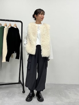 「saloon（サルーン）のアイテム（トップス）」を使った、SALOON STAFFさん（レディース・157cm）の秋コーディネート