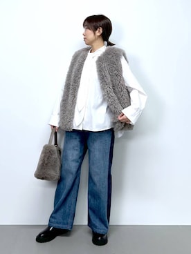 「saloon（サルーン）のアイテム（トップス）」を使った、SALOON STAFFさん（レディース・159cm）の秋コーディネート