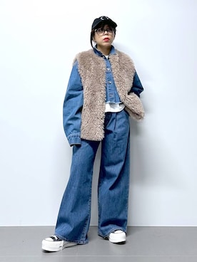 「saloon（サルーン）のアイテム（トップス）」を使った、SALOON STAFFさん（レディース・150cm）の秋コーディネート