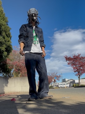 「アイテム（キャスケット）」を使った、saccharo69さん（メンズ・180cm）の秋コーディネート