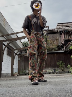 「アイテム（サロペット/オーバーオール）」を使った、saccharo69さん（メンズ・180cm）の秋コーディネート