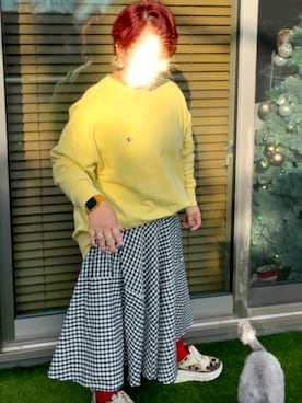 「アイテム（スカート）」を使った、ayk_curvy_styleさん（レディース・158cm）の冬コーディネート