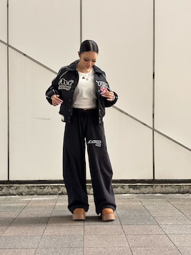 「AVIREX（アヴィレックス）のアイテム」を使った、ずなさん（レディース・152cm）の秋コーディネート