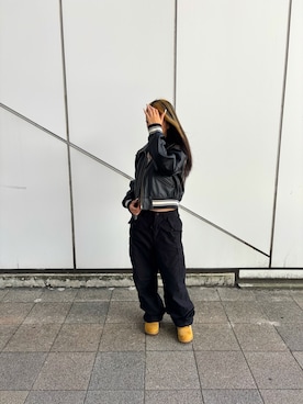 「アイテム（スタジャン）」を使った、ずなさん（レディース・152cm）の夏コーディネート
