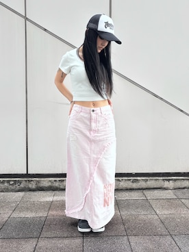 「AVIREX（アヴィレックス）のアイテム（キャップ）」を使った、ずなさん（レディース・152cm）の春コーディネート