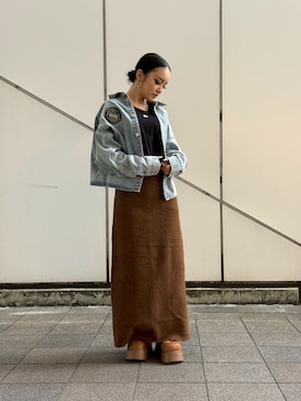 「アイテム（Tシャツ/カットソー）」を使った、ずなさん（レディース・152cm）の秋コーディネート