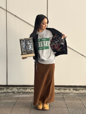 「アイテム（フィギュア）」を使った、ずなさん（レディース・152cm）の冬コーディネート