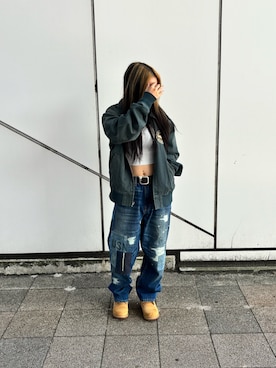 「AVIREX（アヴィレックス）のアイテム」を使った、ずなさん（レディース・152cm）の夏コーディネート