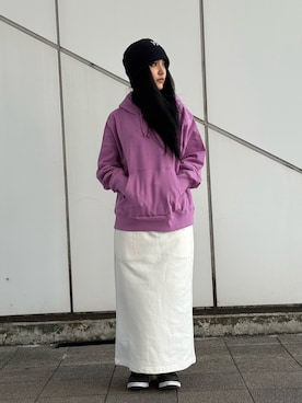 「アイテム（パーカー）」を使った、ずなさん（レディース・152cm）の秋コーディネート