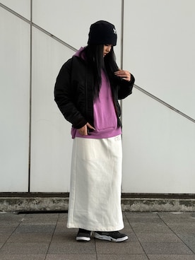 「アイテム（MA-1）」を使った、ずなさん（レディース・152cm）の秋コーディネート