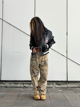 「アイテム（スタジャン）」を使った、ずなさん（レディース・152cm）の夏コーディネート