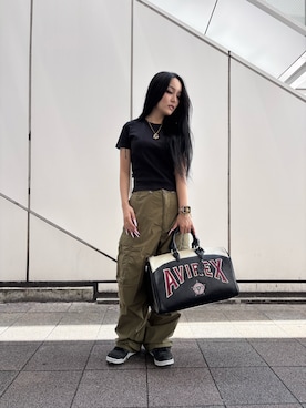 「AVIREX（アヴィレックス）のアイテム」を使った、ずなさん（レディース・152cm）の夏コーディネート