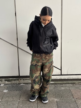 「アイテム（パーカー）」を使った、ずなさん（レディース・152cm）の秋コーディネート