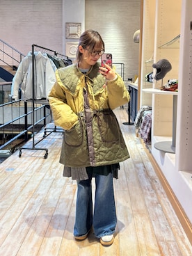 「CIAOPANIC（チャオパニック）のアイテム（その他アウター）」を使った、ウタさん（レディース・158cm）の冬コーディネート