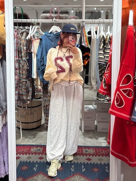 「ドットパンツ」｜ウタさん（レディース・158cm）の秋コーディネート