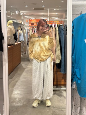 「ドットパンツ」｜ウタさん（レディース・158cm）の夏コーディネート