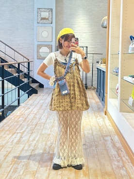 「アイテム（キャミソール）」を使った、ウタさん（レディース・158cm）の夏コーディネート