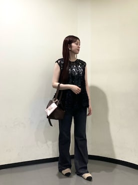 「アイテム（ポーチ）」を使った、mikiさん（レディース・160cm）の秋コーディネート
