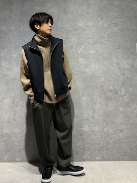 「アイテム（ベスト）」を使った、daisukeさん（メンズ・169cm）の秋コーディネート