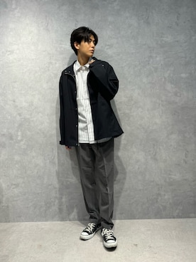 「NANO universe（ナノユニバース）のアイテム（ジャケット/アウター）」を使った、daisukeさん（メンズ・169cm）の夏コーディネート