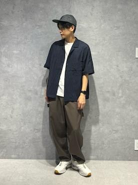 「初夏コーデ」｜「アイテム（キャップ、グレー系）」を使った、daisukeさん（メンズ・169cm）の夏コーディネート