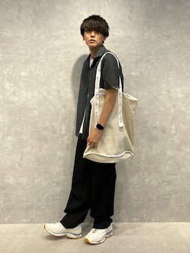 「アイテム（トートバッグ）」を使った、daisukeさん（メンズ・169cm）の夏コーディネート