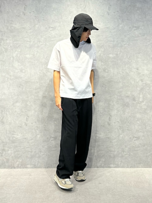 セール】テックリネンリラックスタックテーパードパンツ