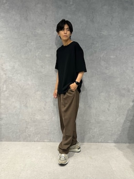 「アイテム（ニット/セーター）」を使った、daisukeさん（メンズ・170cm）の夏コーディネート