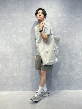 「アイテム（トートバッグ）」を使った、daisukeさん（メンズ・169cm）の夏コーディネート