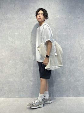 「アイテム（トートバッグ）」を使った、daisukeさん（メンズ・169cm）の夏コーディネート